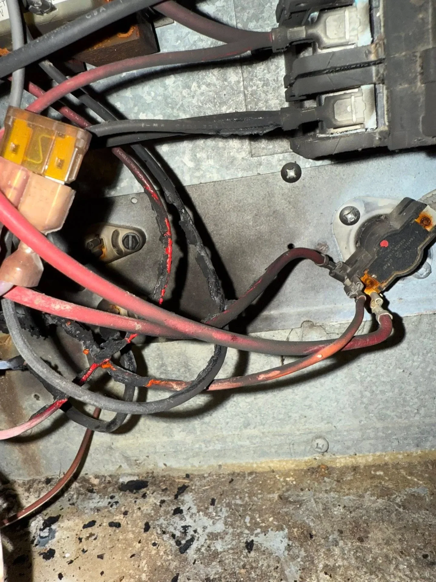 Burnt HVAC wiring damage repaired in Hammond, LA